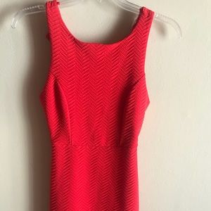 Red fitted dress